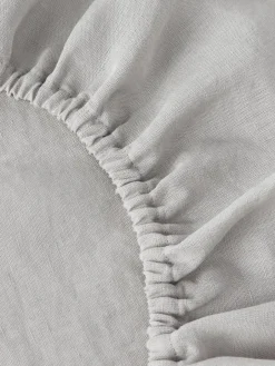 Westwing Collection Spannbettlaken Airy, gewaschenes Leinen