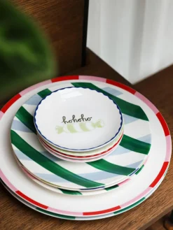 &k amsterdam Speiseteller Bliss mit weihnachtlichem Design, 2 Stück
