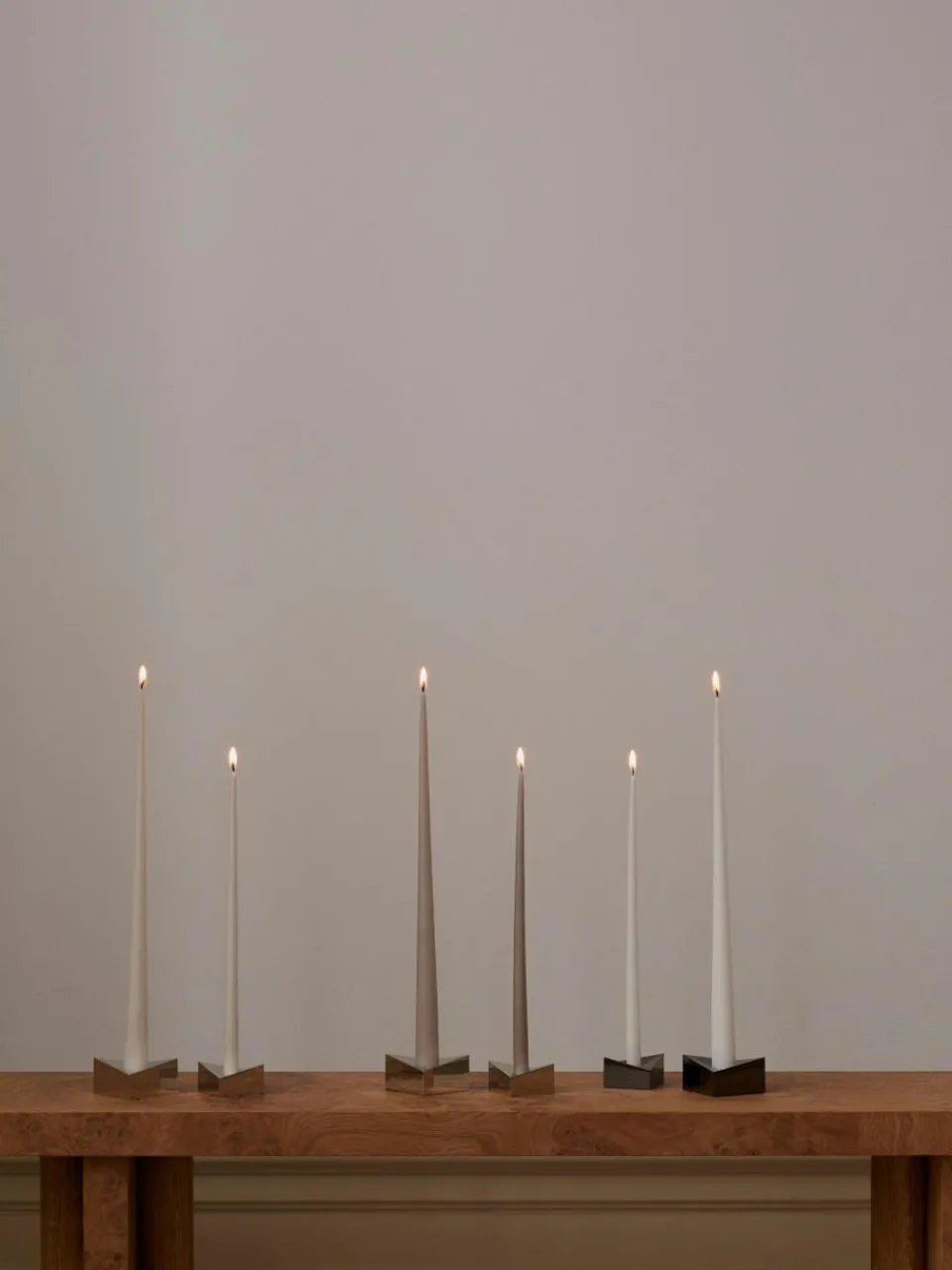 Stoff Nagel Stabkerzen Ester, 4 Stück
