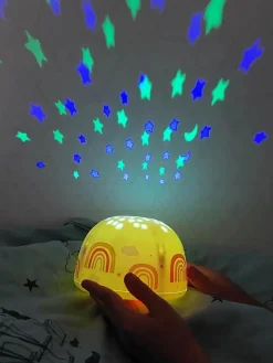 Kinder A Little Lovely Company Sternenhimmel-Projektor Rainbows mit Timer