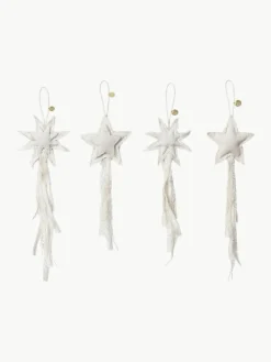 ferm LIVING Stoff-Baumanhänger Vela, 4er-Set