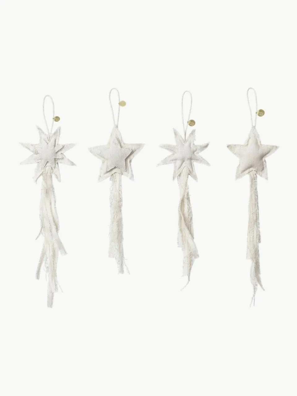ferm LIVING Stoff-Baumanhänger Vela, 4er-Set