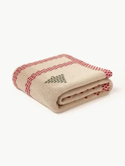 Westwing Collection Strickdecke Kristian mit weihnachtlichem Motiv