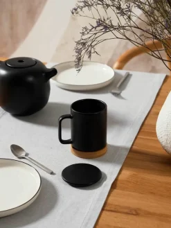 Westwing Tasse Nordika mit Deckel und Sieb