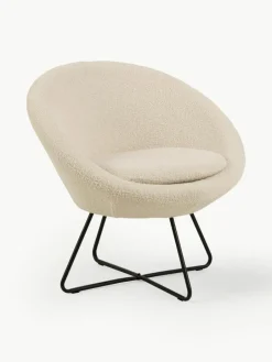 Westwing Teddy-Cocktailsessel Center mit Metall-Beinen