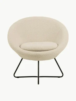 Westwing Teddy-Cocktailsessel Center mit Metall-Beinen
