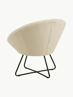 Westwing Teddy-Cocktailsessel Center mit Metall-Beinen