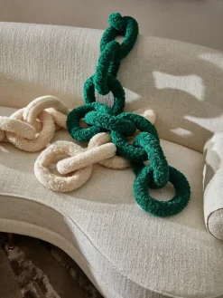 Westwing Collection Teddy-Kissen Chain Dotty