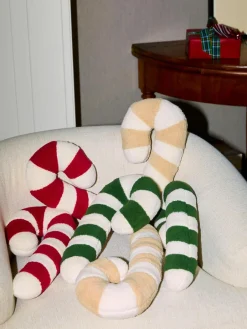 Westwing Collection Teddy-Kissen Sugar in Zuckerstangenform