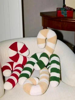 Westwing Collection Teddy-Kissen Sugar in Zuckerstangenform