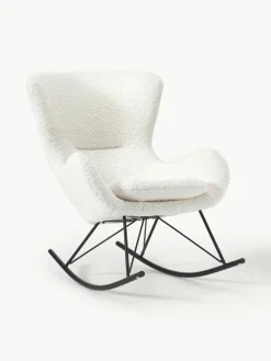 Westwing Collection Teddy-Schaukelstuhl Wing mit Metall-Beinen