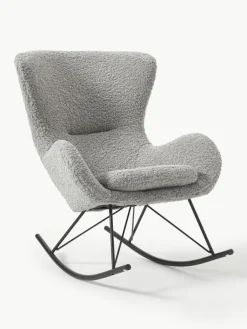 Westwing Collection Teddy-Schaukelstuhl Wing mit Metall-Beinen