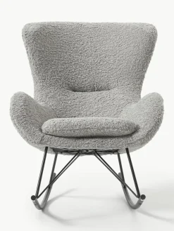 Westwing Collection Teddy-Schaukelstuhl Wing mit Metall-Beinen