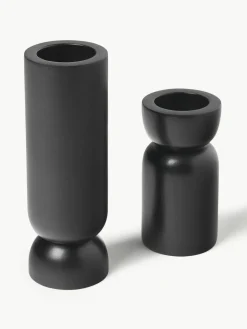 Westwing Collection Teelichthalter Matti aus Mangoholz, 2er-Set
