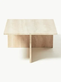 ferm LIVING Travertin-Couchtisch Distinct mit zwei Tischplatten