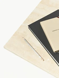 ferm LIVING Travertin-Couchtisch Distinct mit zwei Tischplatten