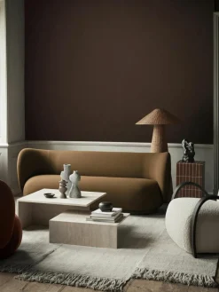 ferm LIVING Travertin-Couchtische Distinct Grande Duo, 2er-Set