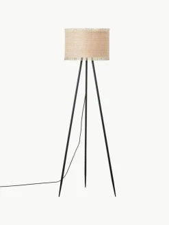 Westwing Tripod Stehlampe Raffy aus Seegras