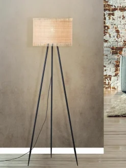 Westwing Tripod Stehlampe Raffy aus Seegras