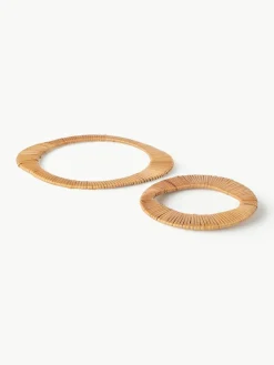 Broste Copenhagen Untersetzer Tini aus Rattan, 2er-Set