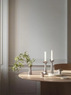 Georg Jensen Vase Bloom Botanica aus Edelstahl, H 15 cm