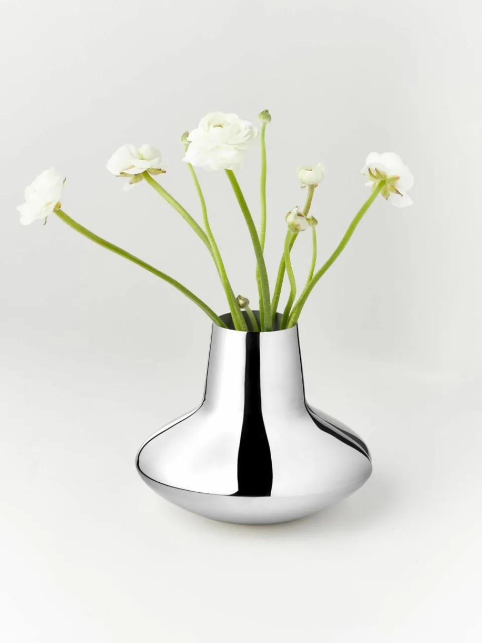 Georg Jensen Vase Henning Koppel aus Edelstahl, H 22 cm