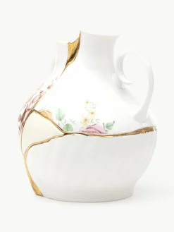 Seletti Vase Kintsugi aus Fine Bone China, H 19 cm