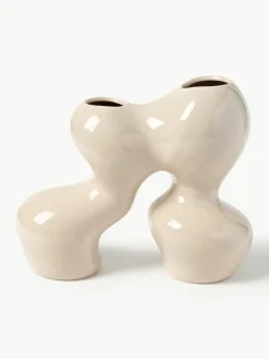 Westwing Collection Vase Madhuri aus Steinzeug, H 25 cm