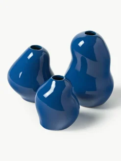 Westwing Collection Vasen Madhuri aus Steinzeug, 3er-Set