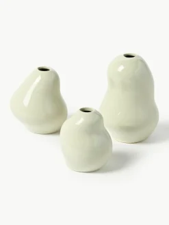 Westwing Collection Vasen Madhuri aus Steinzeug, 3er-Set