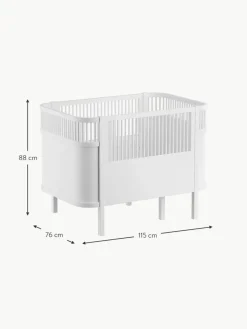 Kinder Sebra Verlängerbares Babybett Baby & Junior aus Birkenholz, 70 x 110/150 cm