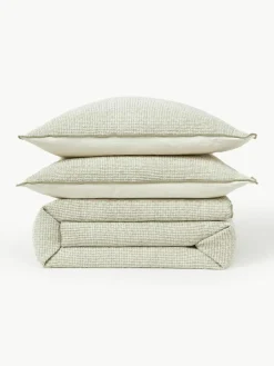 Westwing Collection Waffelpiqué-Bettdeckenbezug Clemente