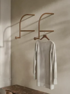 Westwing Collection Wandgarderobe Disa mit Marmorhaken