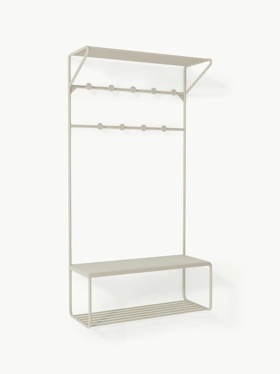 Westwing Collection Wand-Garderobe Nash aus Metall