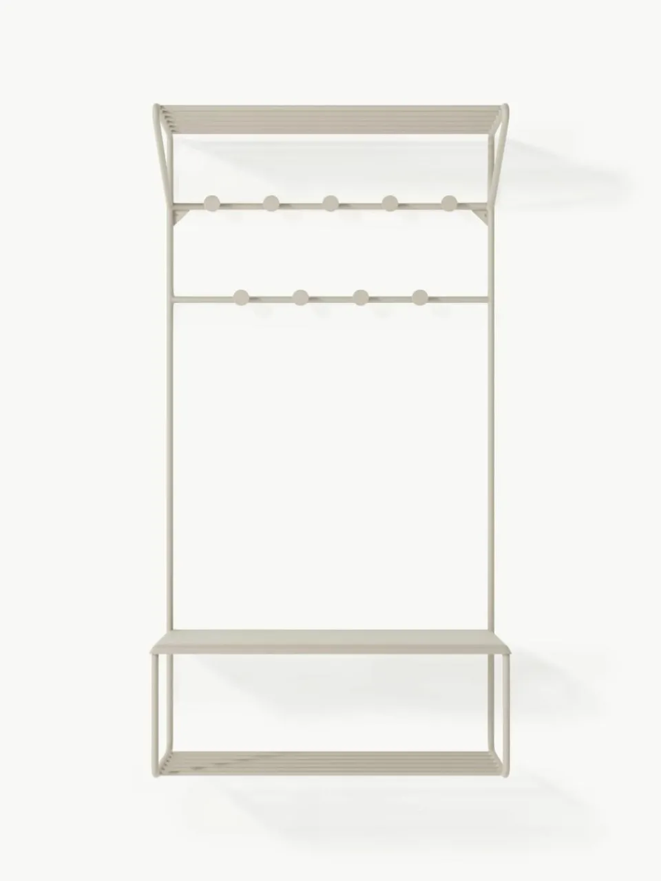 Westwing Collection Wand-Garderobe Nash aus Metall