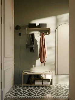 Westwing Collection Wandgarderobe Nash aus Metall
