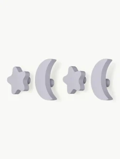 Kinder Nofred Wandhaken Sky aus Buchenholz, 4er-Set