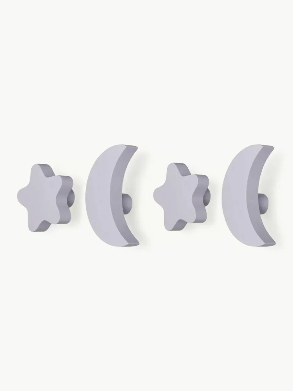 Kinder Nofred Wandhaken Sky aus Buchenholz, 4er-Set