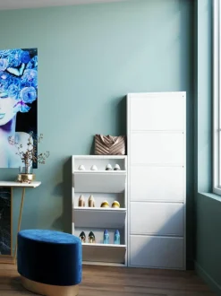 Kare Design Wand-Schuhschrank Caruso mit Klappfächern