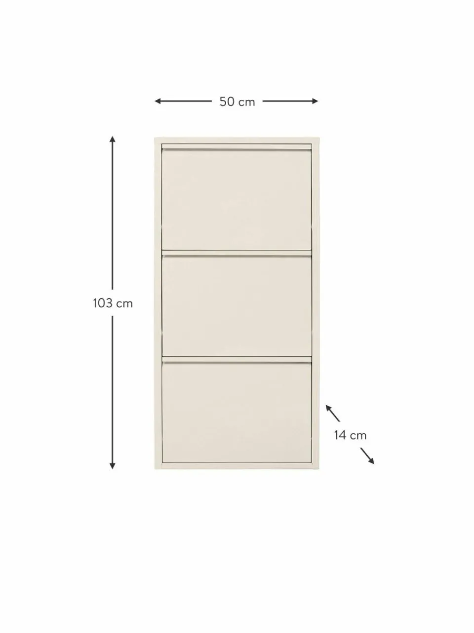 Kare Design Wand-Schuhschrank Caruso mit Klappfächern