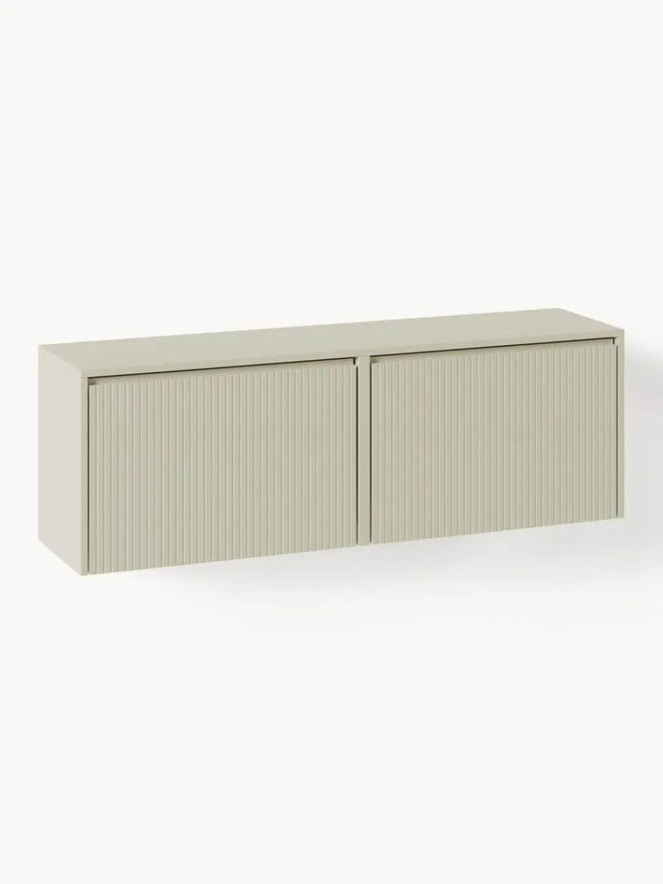 Westwing Collection Wand-Schuhschrank Shea mit Klappfächern und geriffelter Front