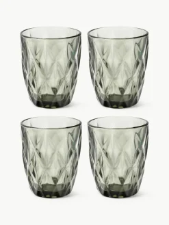 Westwing Collection Wassergläser Colorado mit Strukturmuster, 4 Stück