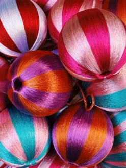 Anna + Nina Weihnachtskugeln Corded, 2 Stück, in verschiedenen Größen
