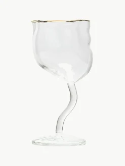 Seletti Weinglas Classic On Acid mit Gold-Dekor