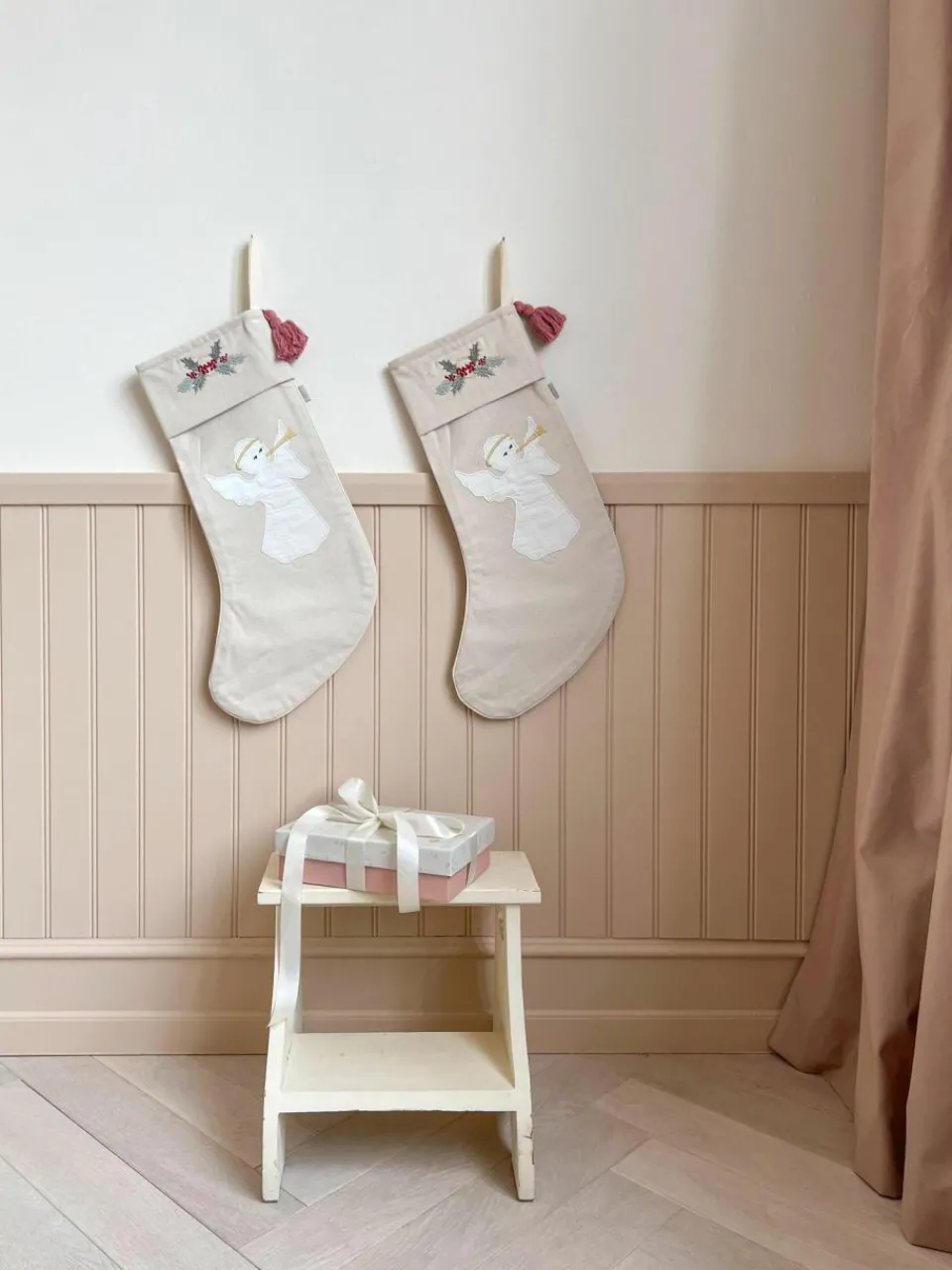 Kinder Cam Cam Copenhagen Wendbarer Weihnachtsstrumpf Angel aus Bio-Baumwolle