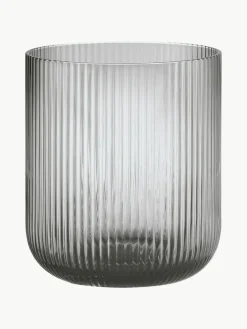 Blomus Windlicht Ven mit Rillenrelief aus Glas, H 16 cm