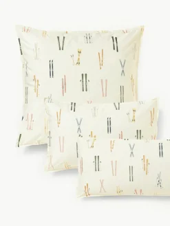 Westwing Collection Winterlicher Baumwollperkal-Kopfkissenbezug Aspen