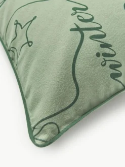 Westwing Collection Winterlicher Flanell-Kopfkissenbezug Isabelle mit Kederumrandung