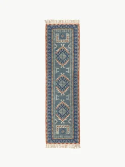 Bloomingville Wollläufer Arsam mit Ornament-Muster und Fransen
