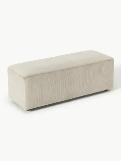 Westwing Collection XL-Hocker Melva aus Cord, B 116 x T 42 cm